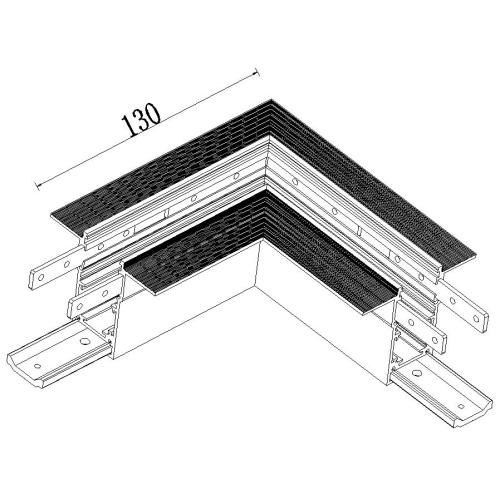 DC48V Recessed magnet Track lighting System